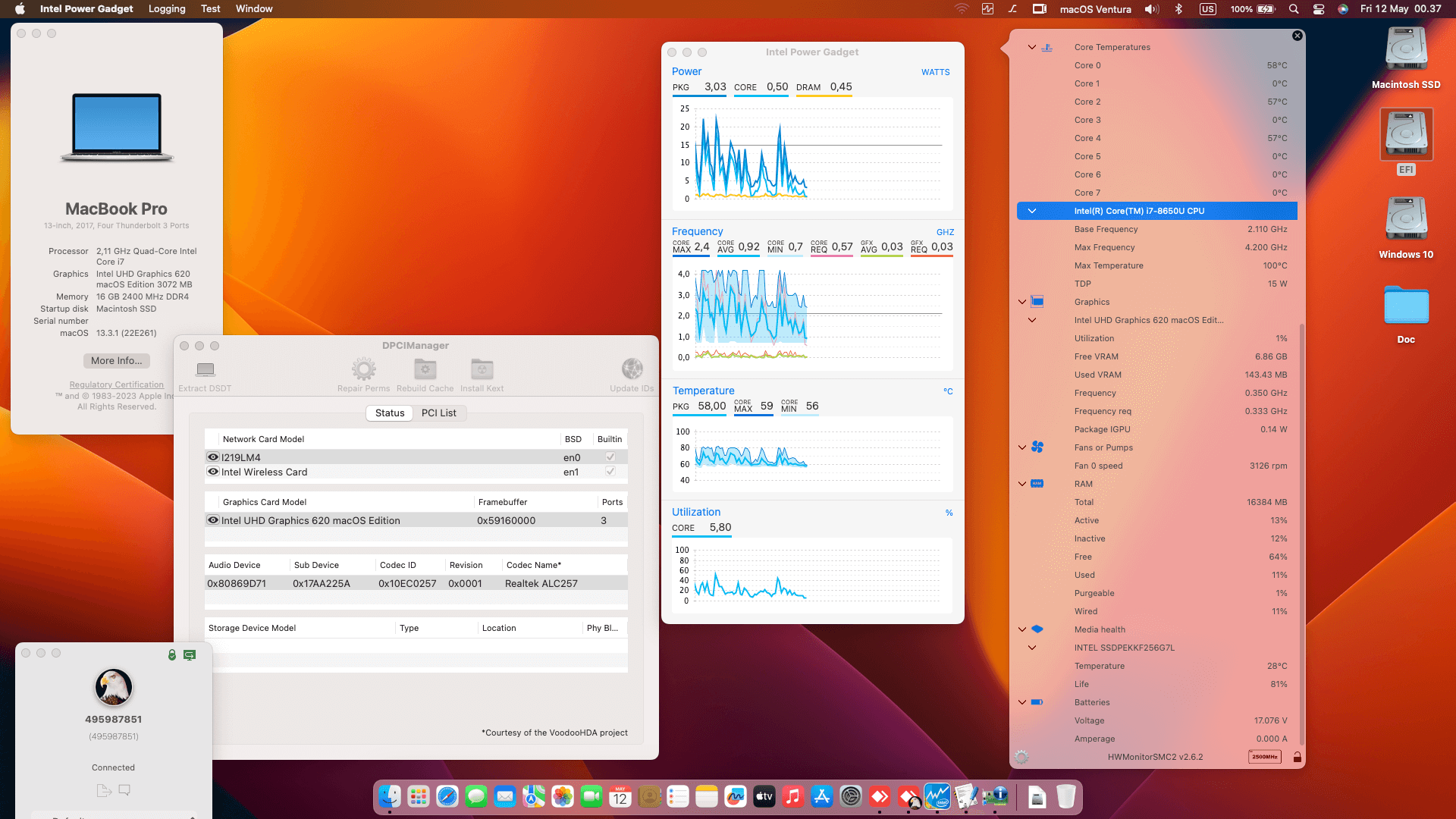 Lenovo Thinkpad P52S [KabyLake R   Intel UHD 620 + PS2 SMBUS]   OpenCore 1